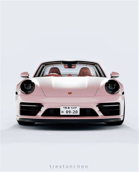 pink Porsche 911 targa sakura